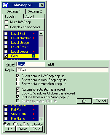 InfoSnap Toggles