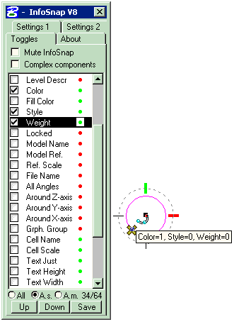 InfoSnap Toggles